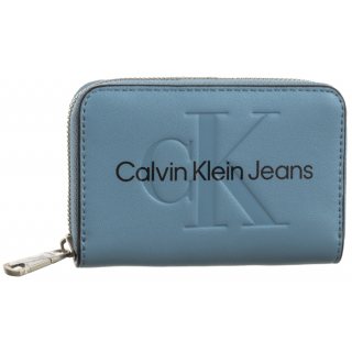 Portfel Calvin Klein Sculpted Med Zip Around Mono Blue Shadow Logo K60K607229 CEZ