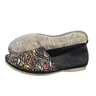 Baleriny Maciejka Czarne/Kwiaty 1930B-01/00-0