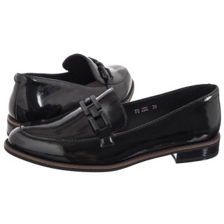 Mokasyny Sergio Leone Czarne Lakierowane PB 252