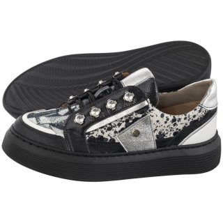 Sneakersy Maciejka Czarne+Białe 06466-01/00-7