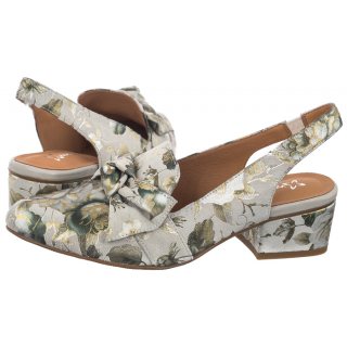 Sandały Maciejka Zielone w Kwiaty N6539-38/00-1