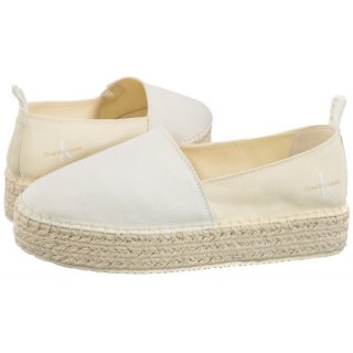 Espadryle Calvin Klein Platform Espadrille Mix Ml Mtl Creamy White/White YW0YW001622 0F8