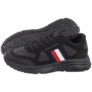 Sneakersy Tommy Hilfiger Modern Runner Knit Evo Ess Black FM0FM05245 BDS