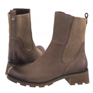 Botki Caprice Brązowe 9-25422-43 334 Taupe Nubuc