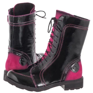 Trzewiki Maciejka Fuksja+Czarne 06661-15/00-8