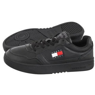 Sneakersy Tommy Hilfiger Tjm Cupsole Leather Ess Black EM0EM01443 BDS