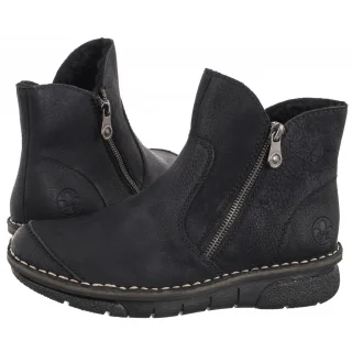 Botki  Rieker Czarne 73357-00 Black