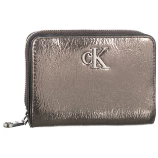 Portfel Calvin Klein Minimal Monogram M Zip Around T Gunmetal K60K612745 ADA