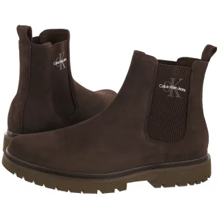 Sztyblety Calvin Klein Eva Boot Mid Chelsea Iconic Dr Triple Slate Black YM0YM01080 GWX