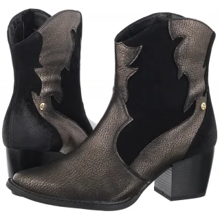 Kowbojki Maciejka Czarne/Złote 06694-25/00-8