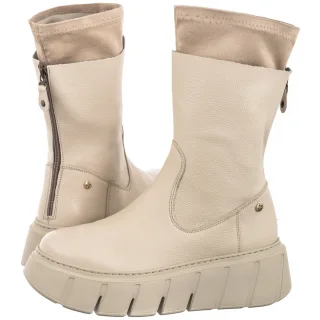 Botki Maciejka Beżowe 06766-04/00-8