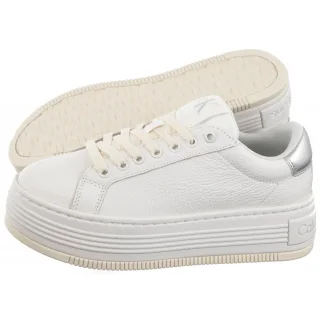 Sneakersy Calvin Klein Bold Flatf Low Mix Ohb Bright White/Creamy White/Silver YW0YW01632 0LC