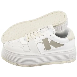 Sneakersy Calvin Klein Bold Flatf Low Laceup Mix Nbs BrightWhite/Creamy White YW0YW01641 0LD