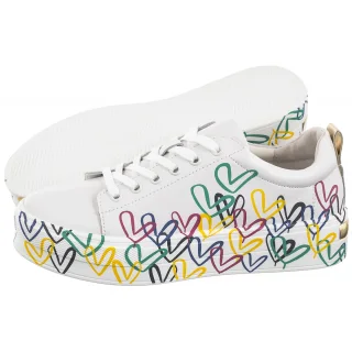 Półbuty Filippo Białe/Multikolor DP3533/24 WH MLT