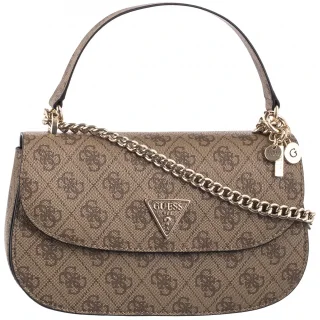 Torebka Listonoszka Guess Eco Erica Cnvrtble Xbody Flap HWESG9 51021 Latte Logo