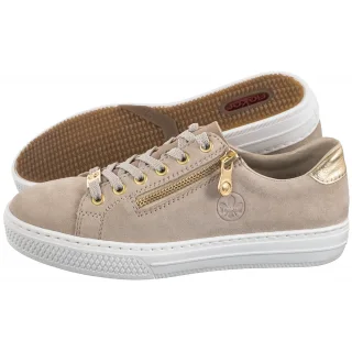 Półbuty Rieker Beżowe L59L1-60 Beige