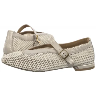 Baleriny Maciejka Białe+Złoto 06939-04/00-0