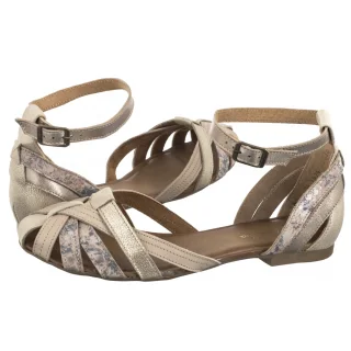 Sandały Maciejka Beżowe Kwiatki 01924-47/00-0