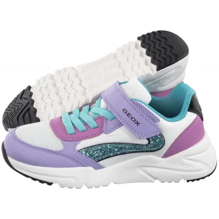 Sneakersy Geox J Loftus A - Gbk+Nylon Lilac/Turquoise J46M2A 054FU C8320