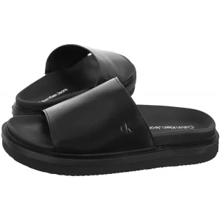 Klapki Calvin Klein Flat Molded Sandal Slide Triple Black YW0YW01710 0GJ