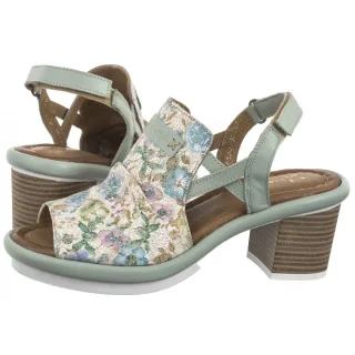 Sandały Maciejka Zielone Kwiatki 06830-09/00-1