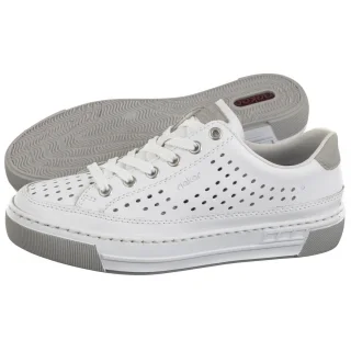 Sneakersy Rieker Białe Ażurowe L8849-80 White