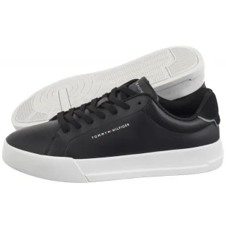 Sneakersy Tommy Hilfiger TH Court Lth Detail Ess Black FM0FM05367 BDS
