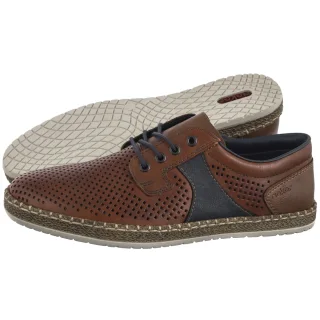 Półbuty Rieker Brązowe Ażurowe B5214-24 Brown