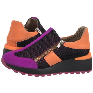 Półbuty Maciejka Czarne/Różowe 06853-15/00-7