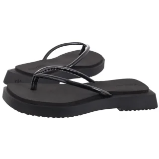 Japonki Calvin Klein Sq Low Wedge Sandal Stitch Triple Black YW0YW01716 0GJ