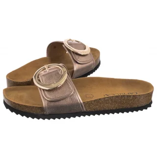Klapki Caprice Złote 9-27401-44 341 Taupe Metallic