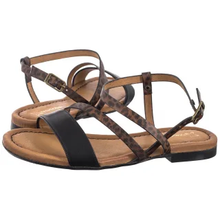 Sandały Maciejka Czarne/Panterka 06966-01/00-1