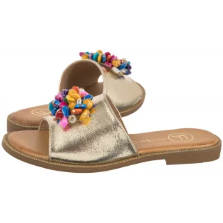 Klapki Filippo Złote DK6233/25 GO