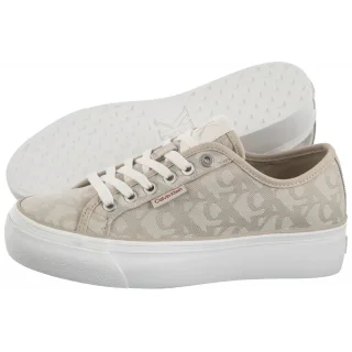 Sneakersy Calvin Klein Vulc Flatform Jacquard Aop Natural Jacquard YW0YW01965 0GA