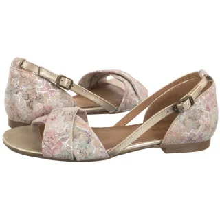 Sandały Maciejka Beżowe w Kwiatki 04614-22/00-5