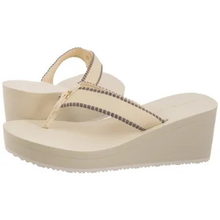Japonki Tommy Hilfiger Wedge Beach Sandal Muslin FW0FW08738 ACJ