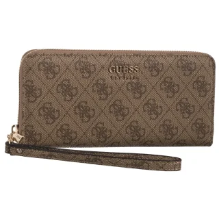 Portfel Guess Brenton Slg Lrg Zip Around SWLG96 48146 Latte Logo