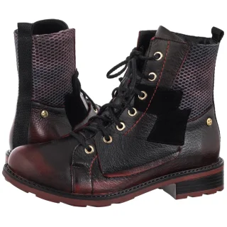 Botki Maciejka Czerwono-Czarne 07058-23/00-8