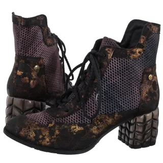 Botki Maciejka Brąz+Bordo 06989-02/00-8