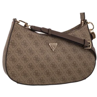 Torebka Guess Noelle II Top Zip Shoulder Bag HWBG96 72180 Latte Logo/Brown