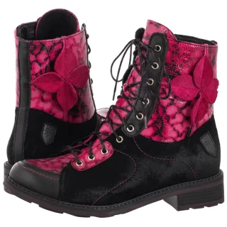 Botki Maciejka Bordo+Czarne 07004-23/00-8