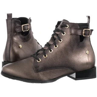 Trzewiki Maciejka Brązowe/Złote 07128-02/00-8