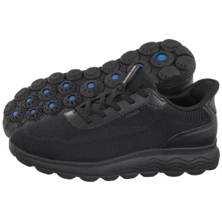 Sneakersy Geox D Spherica Plus A - Knit.Te+Sy Black D557MA 06KBC C9999