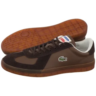 Sneakersy Lacoste Baseshot Pro 126 1 SMA Dk Brw/Gum- Leather 751SMA0077.031