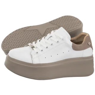 Sneakersy Filippo Białe/Beżowe DP7537/26 WH BE