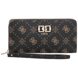 Portfel Guess Emelie Logo Slg Lrg Zip Around SWGP99 28146 Espresso Logo