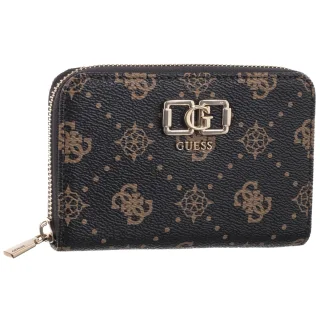 Portfel Guess Emelie Logo Slg Med Zip Around SWGP99 28140 Espresso Logo