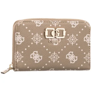 Portfel Guess Emelie Logo Slg Med Zip Around SWGP99 28140 Biscotti Logo