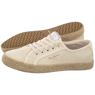 Tenisówki Pepe Jeans Brady Jute W Limewash Beige PLS300019 823
