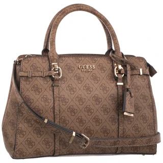 Torebka Guess Leona Logo Melit Comp Satchel HWSG99 17060 LTL Latte Logo